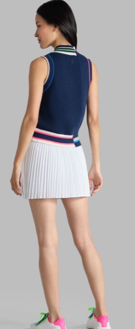 G/FORE APPAREL MICRO-PLEAT OPS HIGH WAISTED SKORT 15" IN SNOW