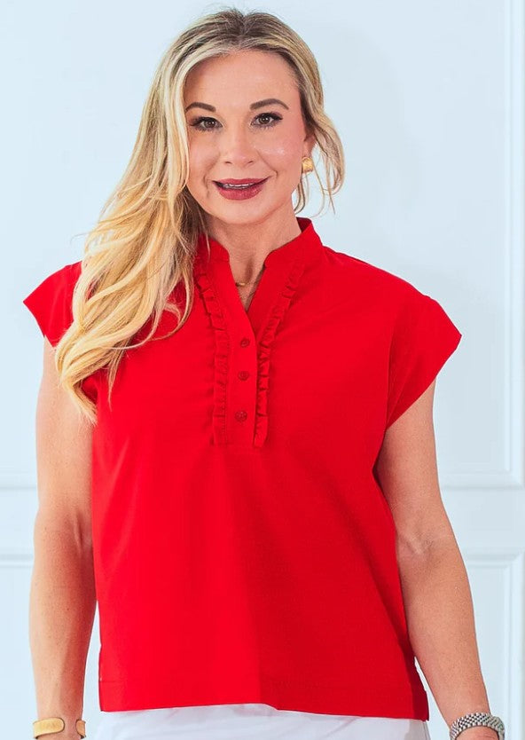 The Bubble Mindy Solid Short Sleeve Top (Multiple Colors)