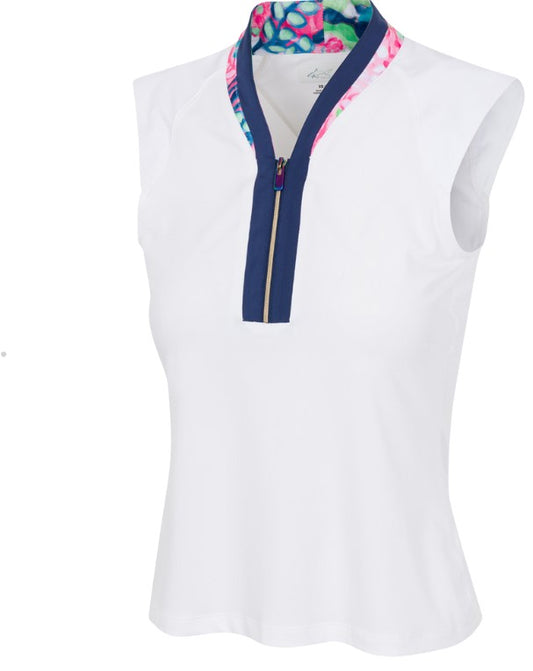 Greg Norman SLEEVELESS ML75 Vista Stretch Polo