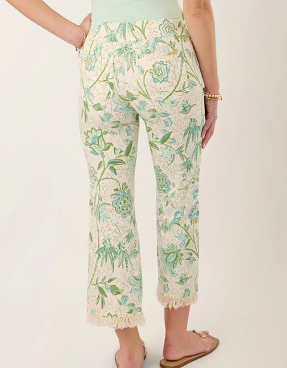 Spartina Maren Fringe Pant Seawall Branches Ankle Pant