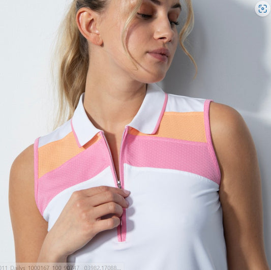 Daily Sports Hamper Color Block Sleeveless Top