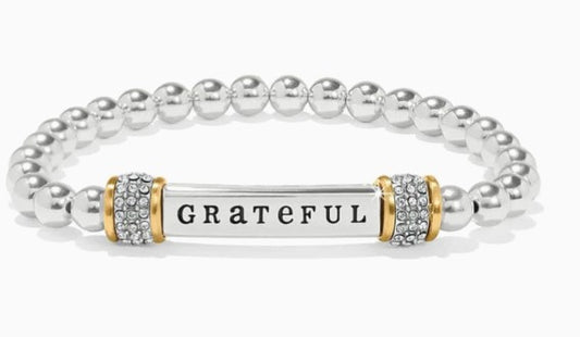 Brighton Meridian Grateful Two-Tone Stretch Bracelet