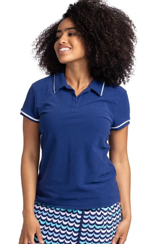 KINONA RESORT Merry Terry Short Sleeve Golf Top