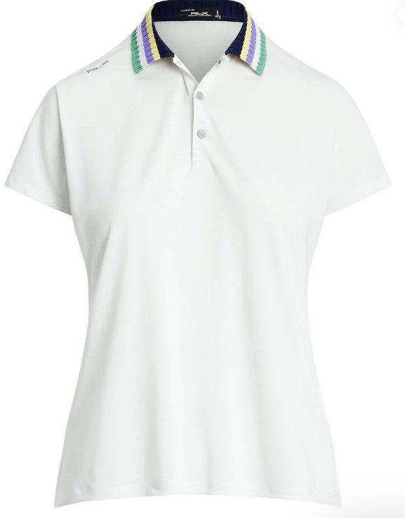 Ralph Lauren RLX Mesh Pique Polo Ceramic White Short Sleeve