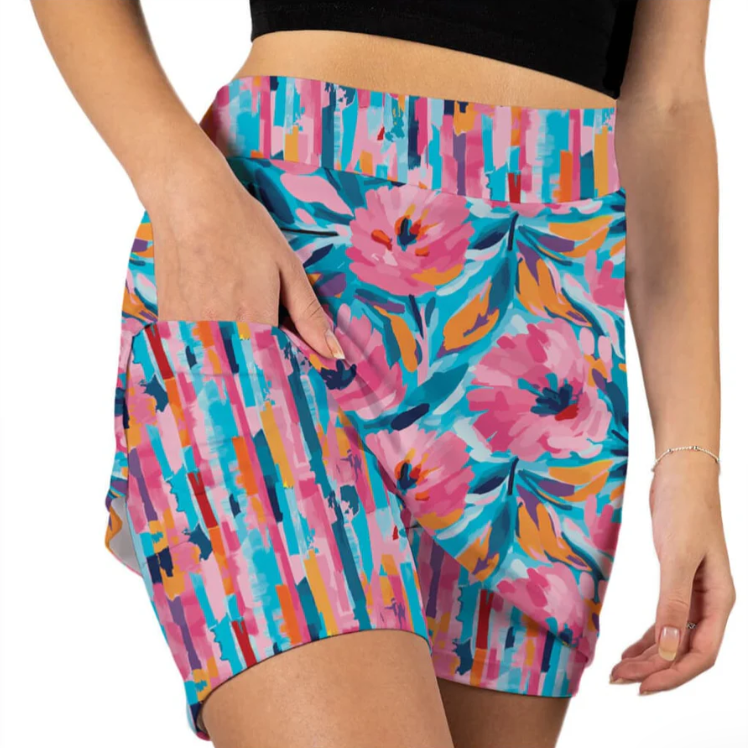 Skort Obsession Miley's Flowers Skort 17"