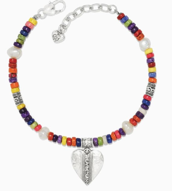 Brighton Mingle Medley Beaded Heart Bracelet