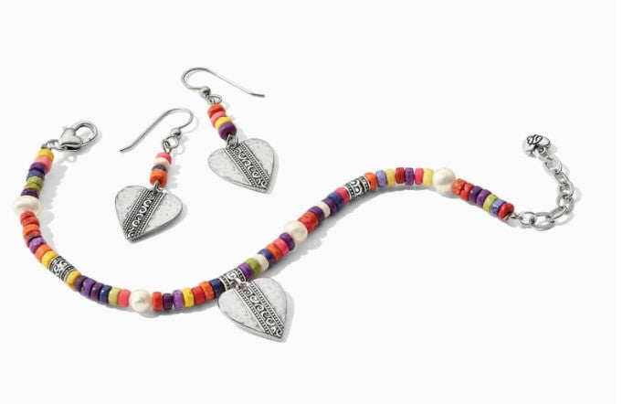 Brighton Mingle Medley Beaded Heart Bracelet