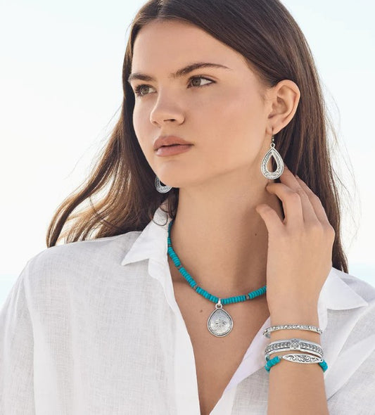 Brighton Mosaic Turquoise Teardrop Necklace