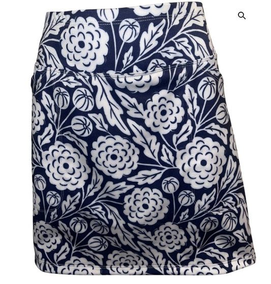 BSkinz Navy Bouquet Golf Skort 18"