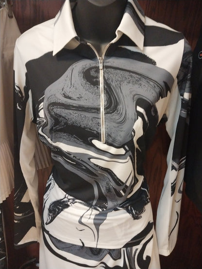 Amy Sport INSPIRE Olivia Long Sleeve Print Top