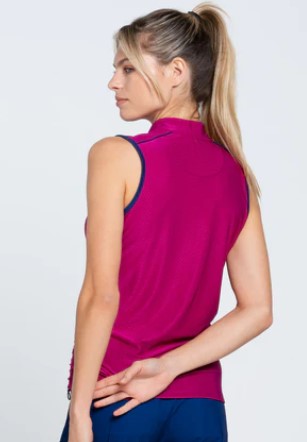 Lucky in Love Berry Buzz On Par Zip Tank Sleeveless