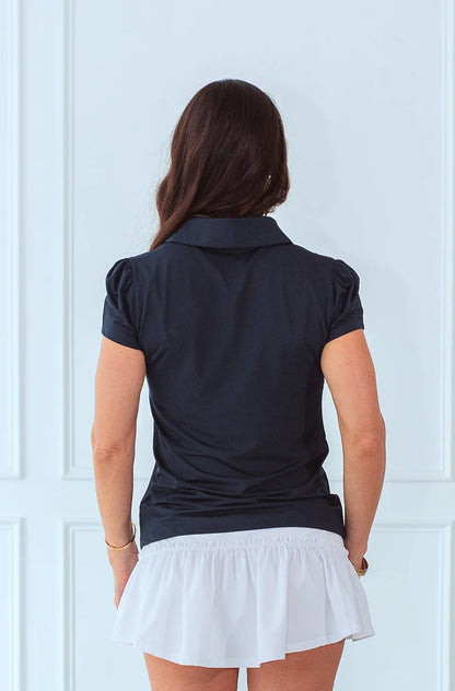 The Bubble Parker Solid Short Sleeve Top (Multiple Colors)