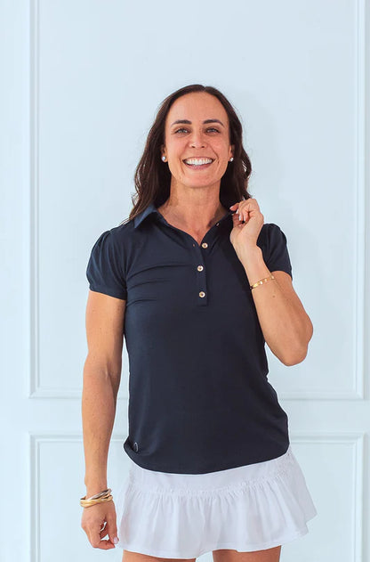 The Bubble Parker Solid Short Sleeve Top (Multiple Colors)
