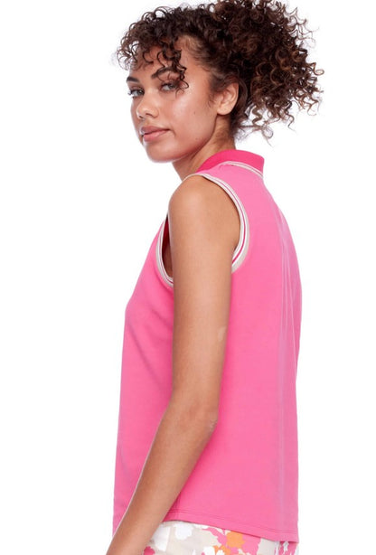 Swing Control PIQUE SLEEVELESS COLLARED TOP