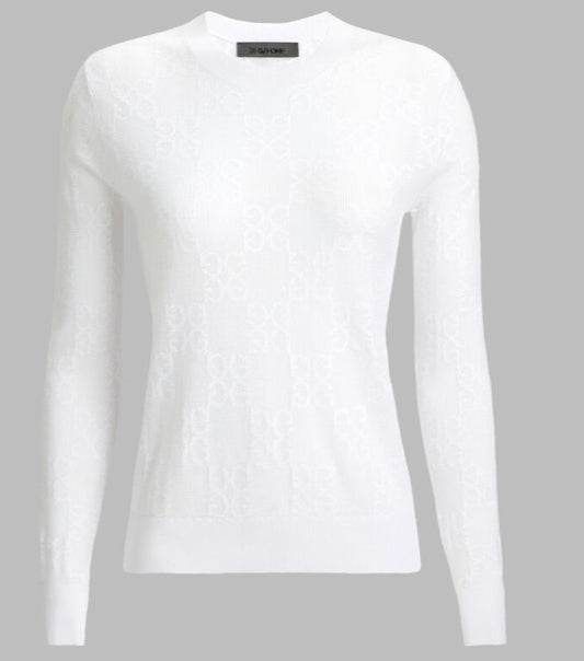 G/FORE APPAREL POINTELLE G CREWNECK SWEATER (MULTIPLE COLORS)