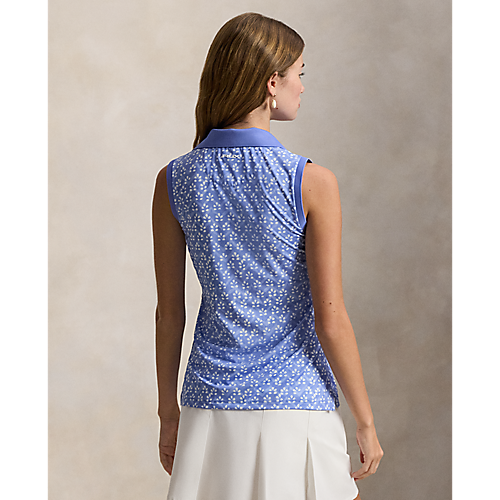Ralph Lauren RLX SLEEVELESS AIR TECH SLEEVELESS LIGHTWEIGHT AIRFLOW PRINT POLO (TAILORED FIT)