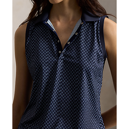 Ralph Lauren RLX SLEEVELESS AIR TECH SLEEVELESS LIGHTWEIGHT AIRFLOW PRINT POLO (TAILORED FIT)