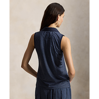 Ralph Lauren RLX SLEEVELESS AIR TECH SLEEVELESS LIGHTWEIGHT AIRFLOW PRINT POLO (TAILORED FIT)