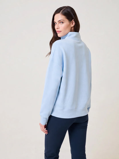 GGBLUE SNOW LEOPARD Clubhouse Half Zip Pullover