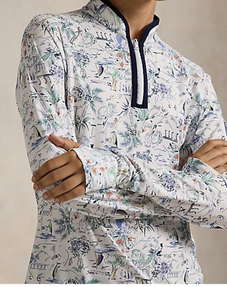 Ralph Lauren RLX LONG-SLEEVE PULLOVER in MULTI COLOR CONVO