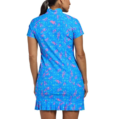 Tzu Tzu PENNIE Capped Sleeve Dress in Leafy