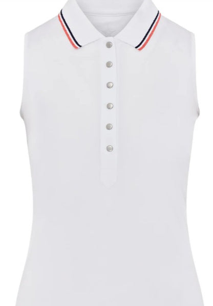 SWING OUT SISTER Solids Pickle Contrast Collar Sleeveless Top (Multiple Colors)