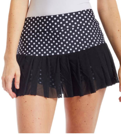 Tzu Tzu Piper Black Dotty Skort 13" or 15.5" (Multiple Colors and Lengths)