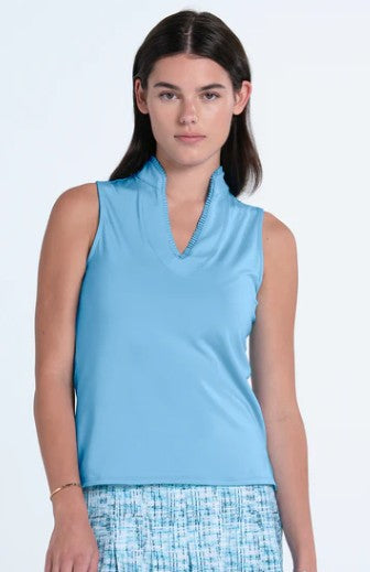 Lucky in Love Pleated Placket Sleeveless (Multiple Colors)