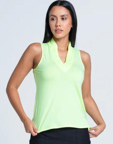 Lucky in Love Pleated Placket Sleeveless (Multiple Colors)