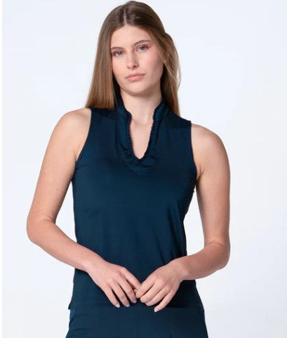 Lucky in Love Pleated Placket Sleeveless (Multiple Colors)