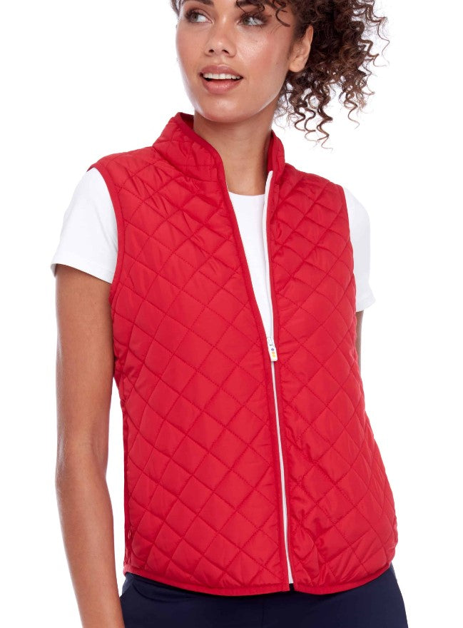 Swing Control Quilted Zip-Up Vest (Multiple Colors)