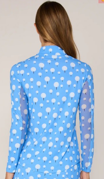 G Lifestyle FLOWER GARDEN Long Sleeve Quarter Zip in Top Tee it Up (Multiple Colors)