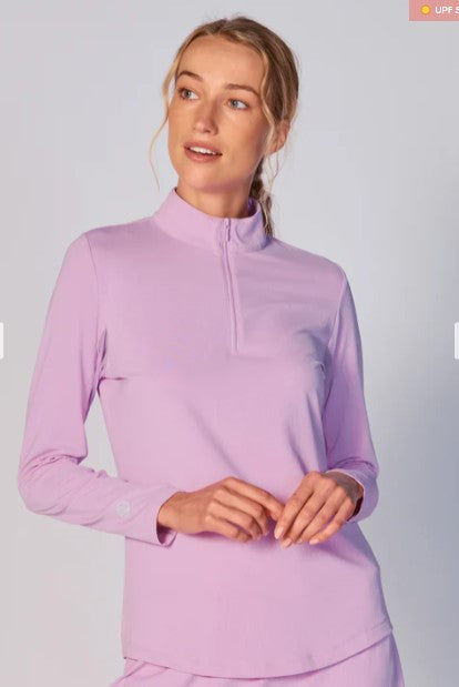 G Lifestyle Quarter Zip Sun Protection Long Sleeve Top (Multiple Colors)