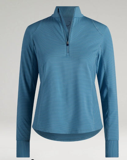 ZERO RESTRICTION RENAE LONG SLEEVE ZIP MOCK (MULTIPLE COLORS)