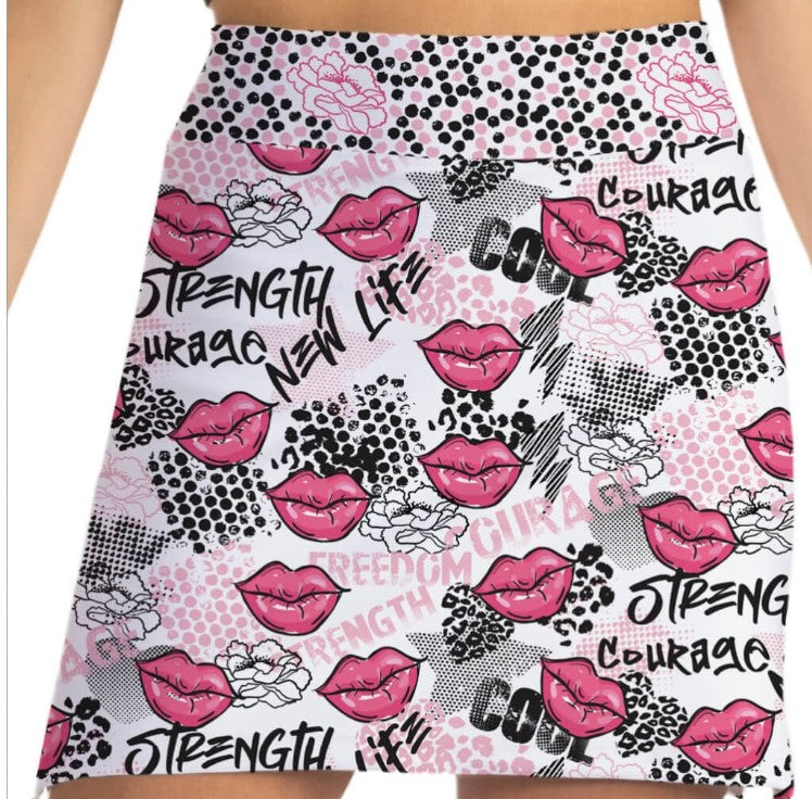 Skort Obsession READ MY LIPS SKORT 17"