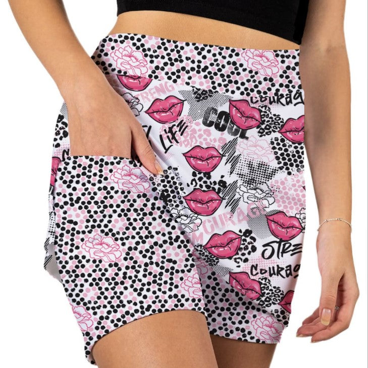 Skort Obsession READ MY LIPS SKORT 17"