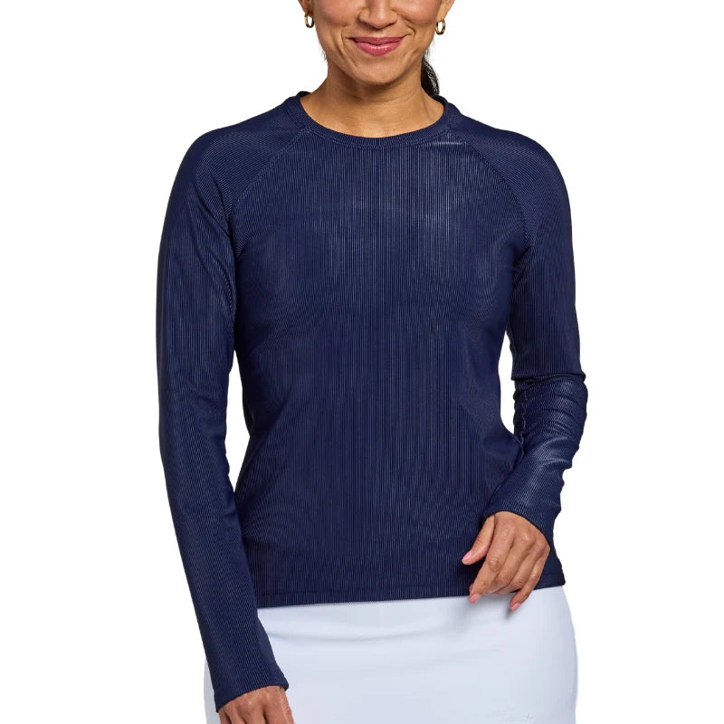 TZU TZU CALLY RIBBED LONG SLEEVE TOP (MULTIPLE COLORS)