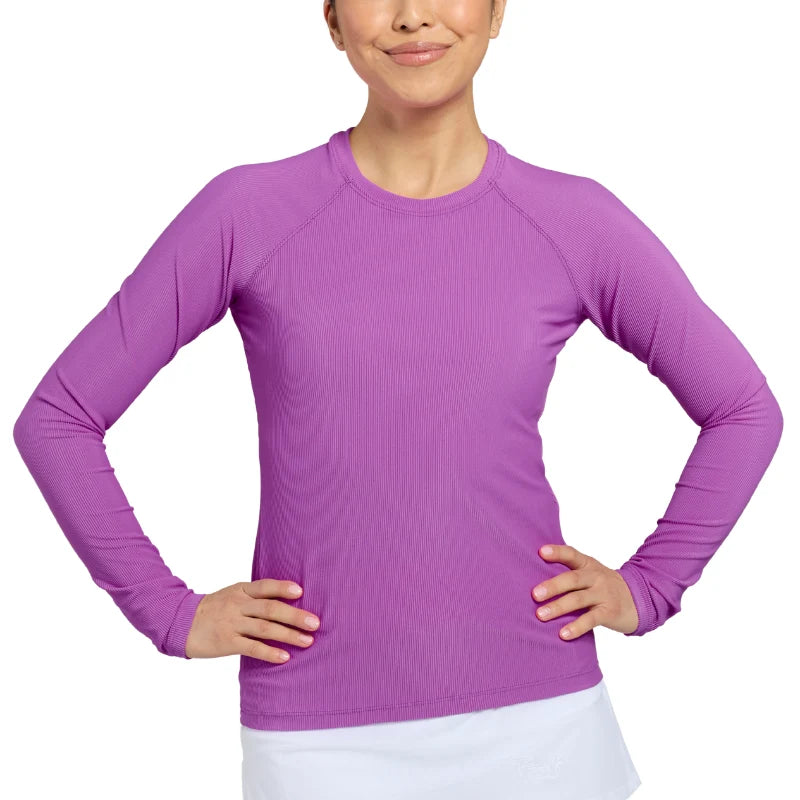 TZU TZU CALLY RIBBED LONG SLEEVE TOP (MULTIPLE COLORS)