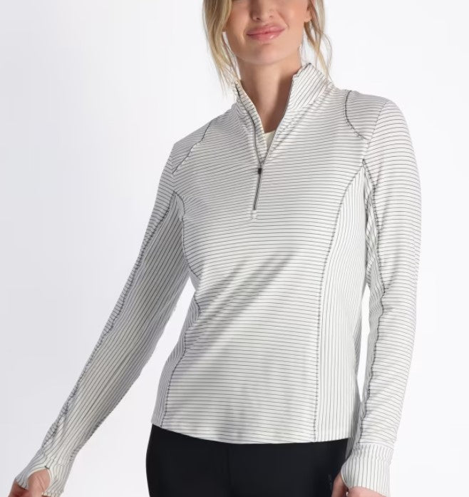 ZERO RESTRICTION RENAE LONG SLEEVE ZIP MOCK (MULTIPLE COLORS)