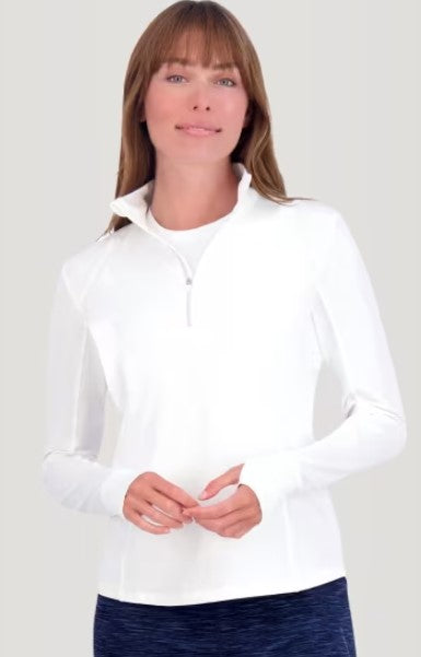 ZERO RESTRICTION RENAE LONG SLEEVE ZIP MOCK (MULTIPLE COLORS)