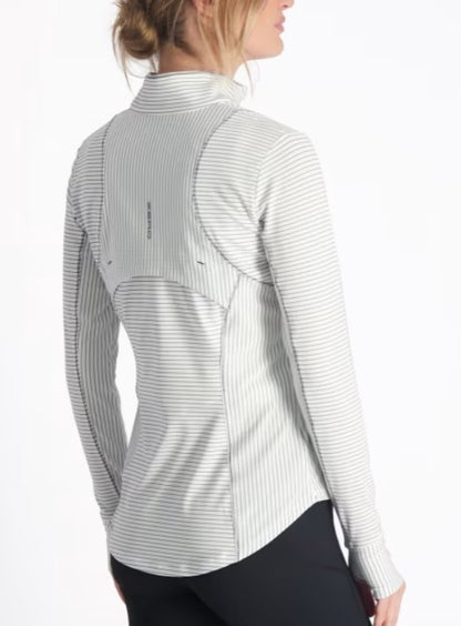 ZERO RESTRICTION RENAE LONG SLEEVE ZIP MOCK (MULTIPLE COLORS)