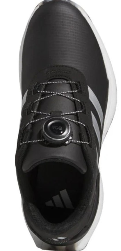 Adidas S2G BOA 24 Golf Shoes in Core Black/Silver Metallic/Wonder Quartz