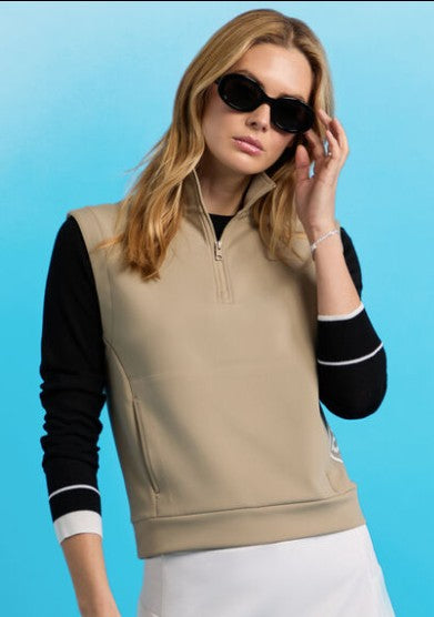 G/FORE APPAREL STRETCH SCUBA SLEEVELESS PULLOVER