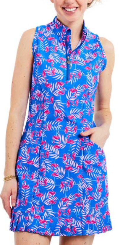 Tzu Tzu FLAMINGLE SHILOH MODIFIED RACERBACK SLEEVELESS DRESS