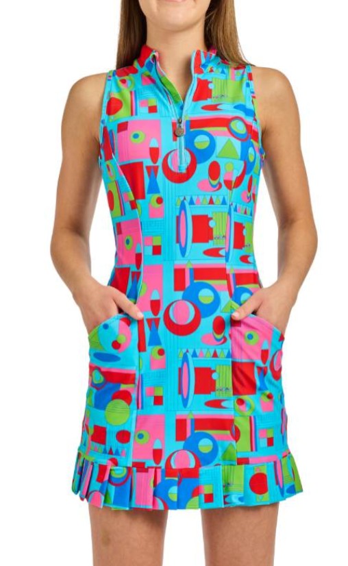 Tzu Tzu Shiloh GEO Sleeveless Dress