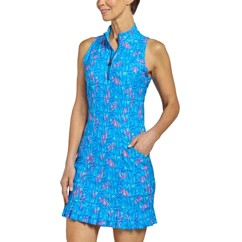 Tzu Tzu Shiloh Sleeveless Dress in Leafy