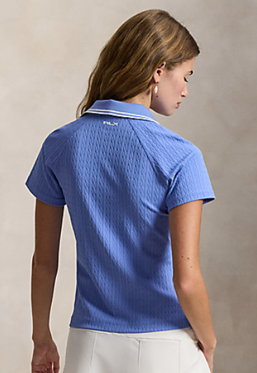 Ralph Lauren RLX SHORT-SLEEVE ACTIVE CABLE KNIT 1/4 ZIP POLO (Multiple Colors)