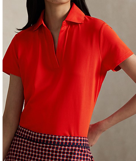 Ralph Lauren RLX SHORT-SLEEVE AIR TECH PIQUE POLO W/ SCALLOP COLLAR (Multiple Colors)