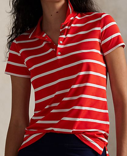 Ralph Lauren RLX SHORT-SLEEVE LIGHTWEIGHT AIRFLOW STRIPED POLO (SLIM FIT)