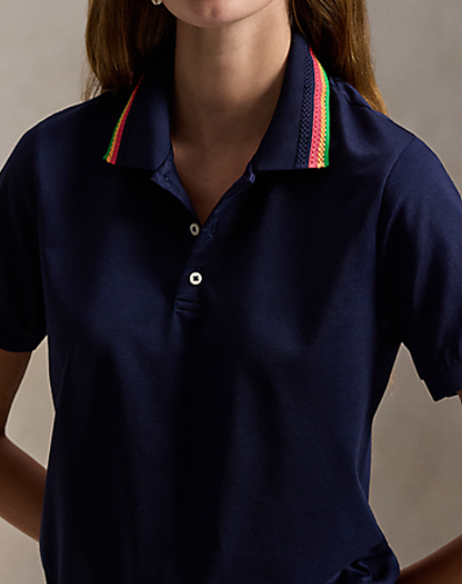 Ralph Lauren RLX SHORT-SLEEVE TOUR PIQUE VAL POLO W/ TIPPING AND BLOUSON AT HEM (Multiple Colors)
